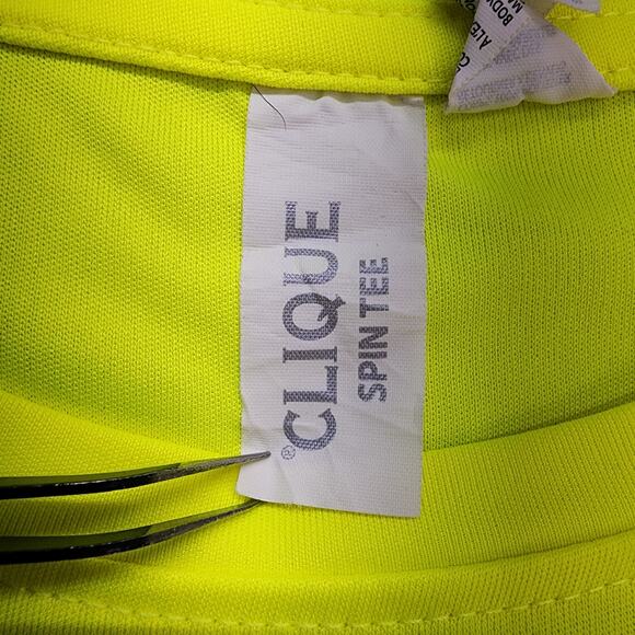 Clique Top Womens XS Hi-Visibility Yellow Spin Eco Performance Long Sleeve Tee - Picture 3 of 8